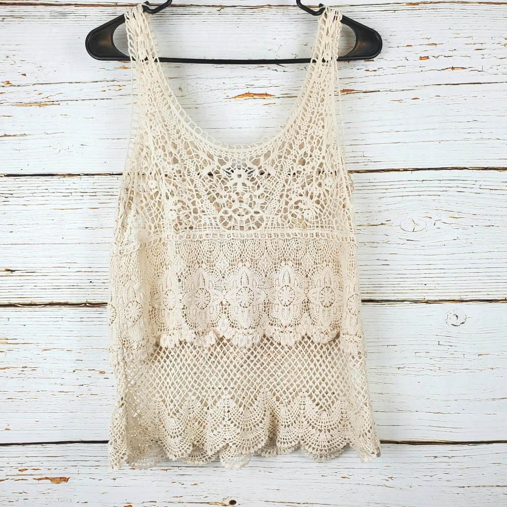 American Eagle Outfitters Crochet Lace Tank Top - Picture 4 of 4
